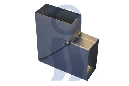 Codo Negro Costado A 90°  2 X 4 Pulgadas
