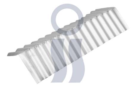 Cumbrera Sinusoidal Galvanizada 1,10 Mts Largo