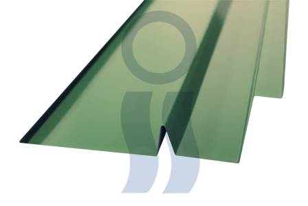 Canaleta Curvin Peine Prepintada Para Tejado Metálico  X 2,44 Mts.