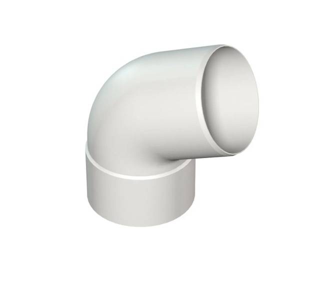 Codo Canaleta 1/2 Caña Pvc Blanco