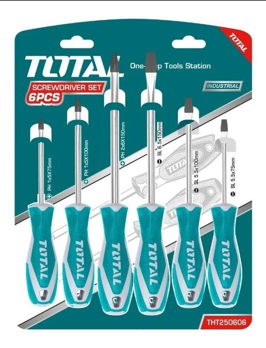 Total Set 6 Destornillador Pta Iman